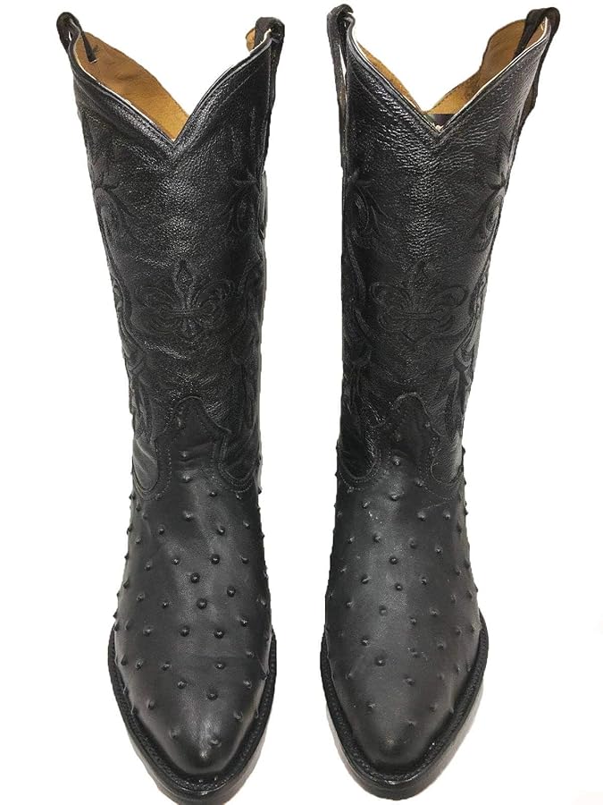 Amazon.com | Dona Michi Men's Cowboy Boots Ostrich Print